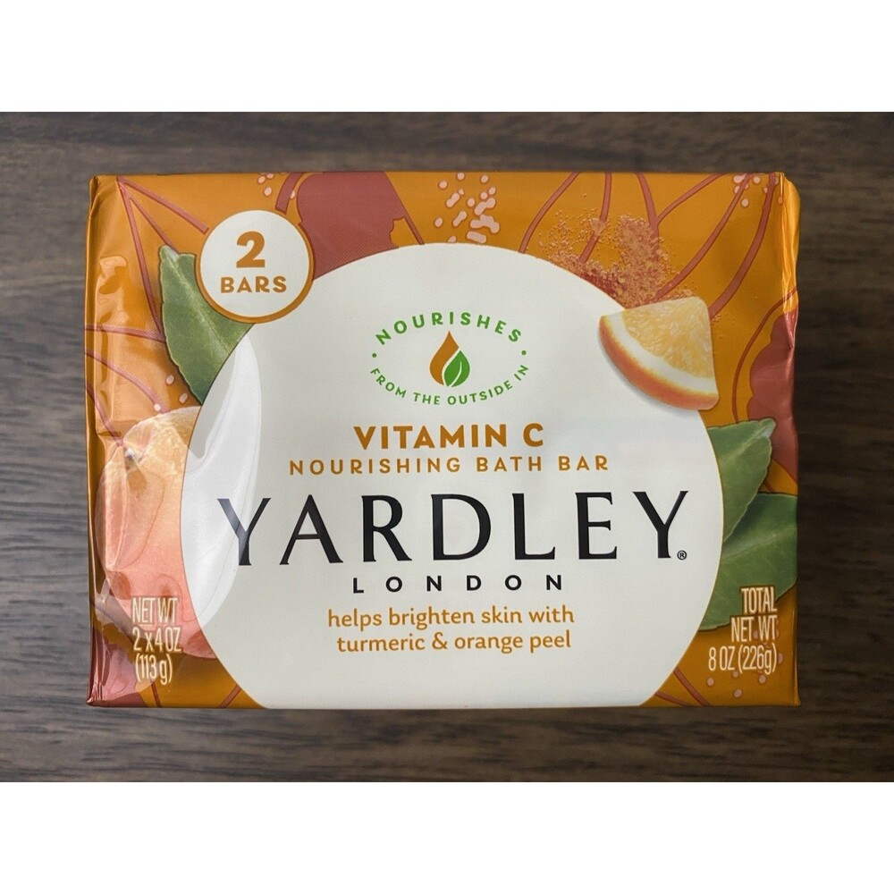 2 Pack - Yardley London Vitamin C Nourishing Bath Bars 4 oz. each